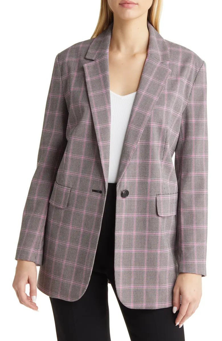 Check Print Oversize Blazer | Nordstrom