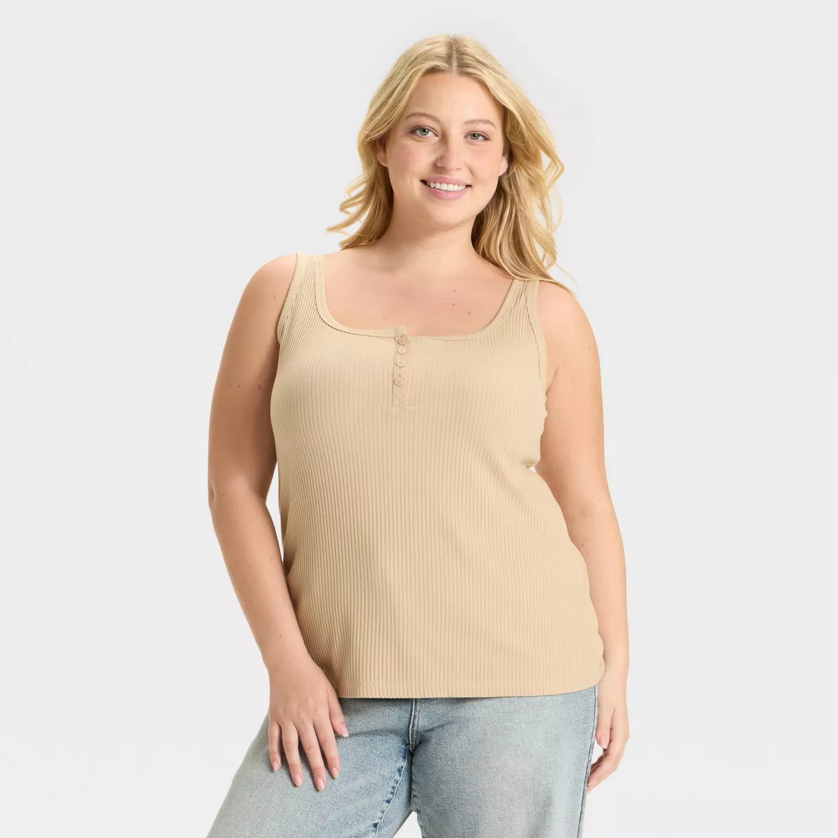Women's Slim Fit Ribbed Tank Top - Ava & Viv™ | Target