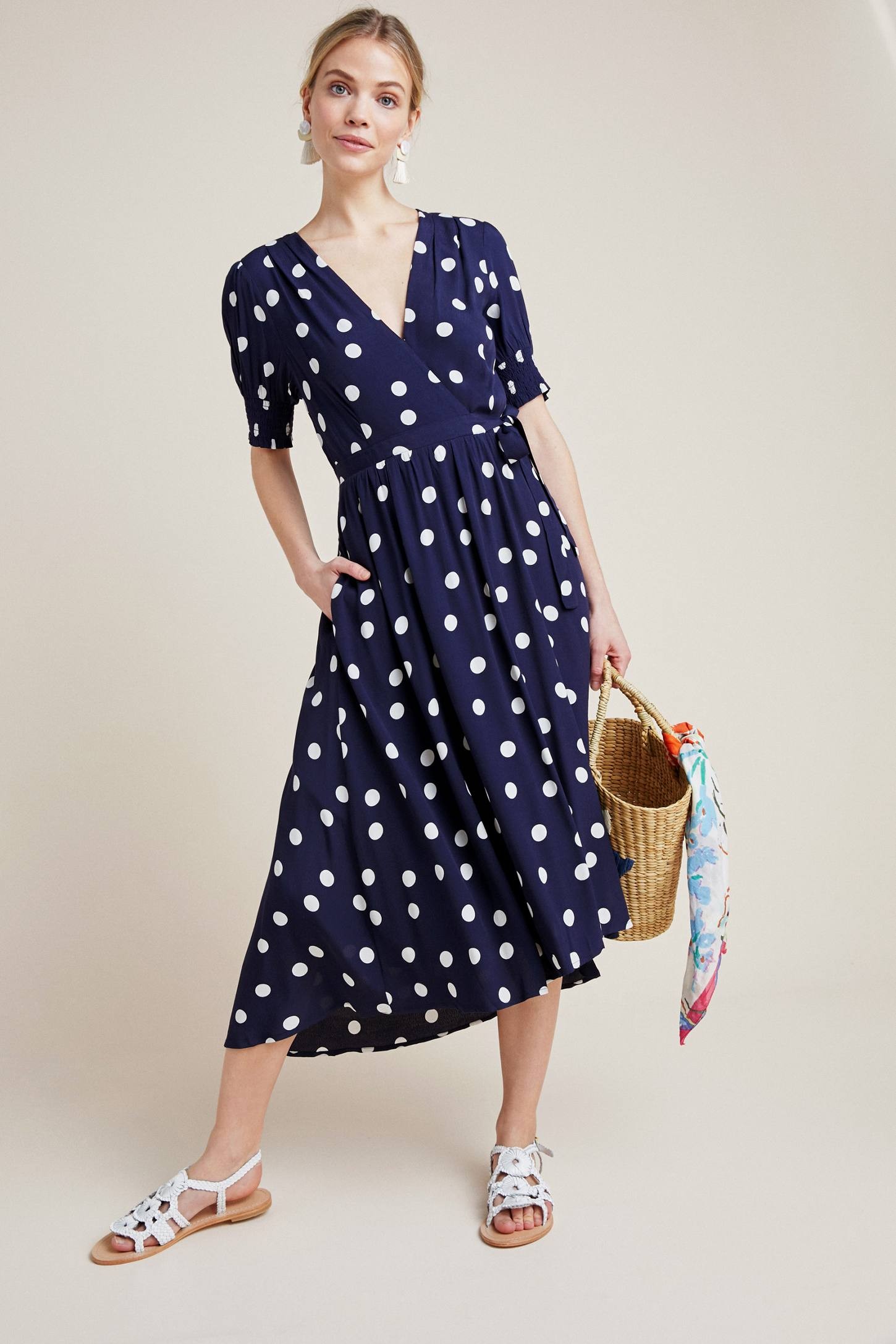 Polka Dot Wrap Dress | Anthropologie (US)