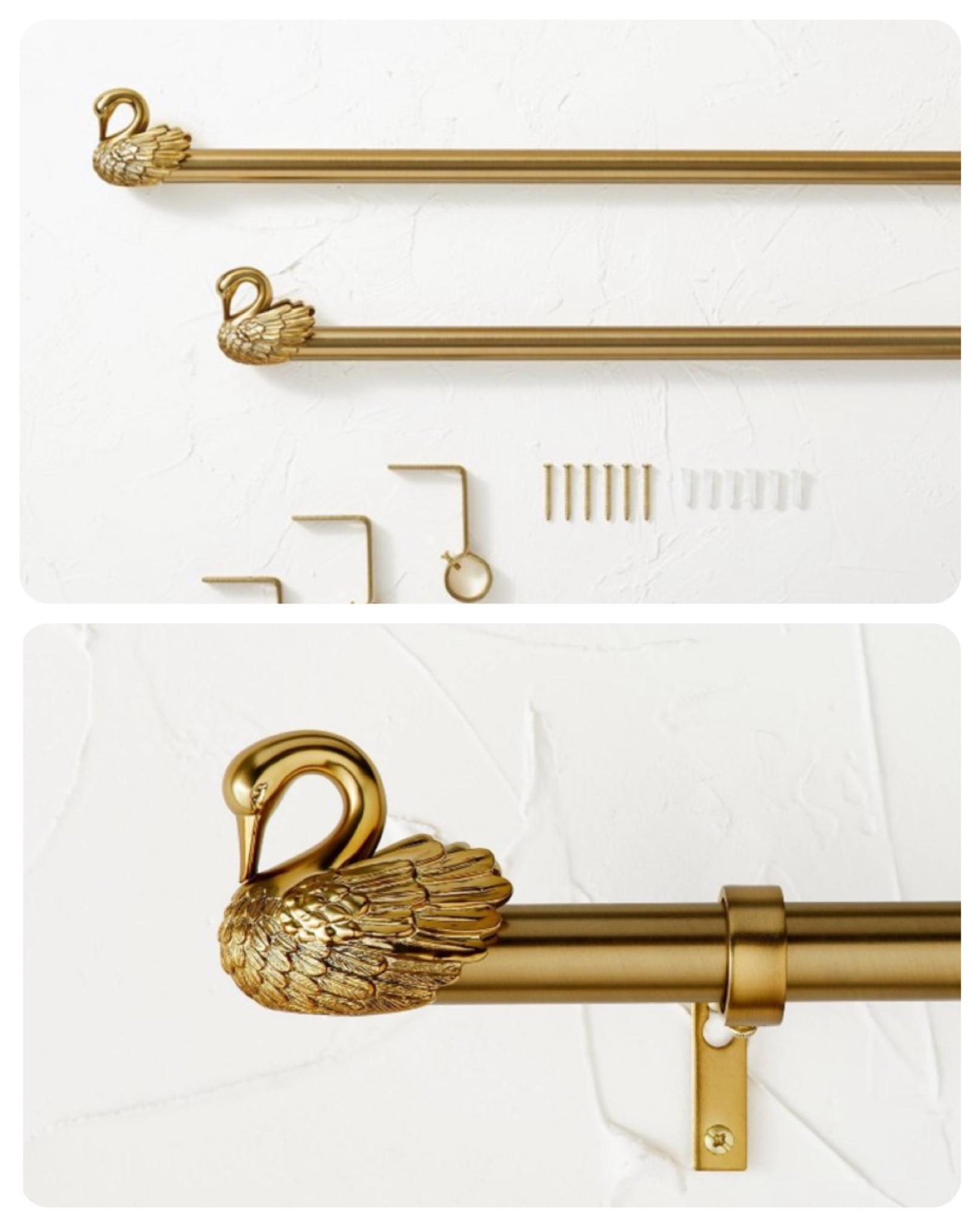 New Opalhouse swan detail curtain rods at Target!