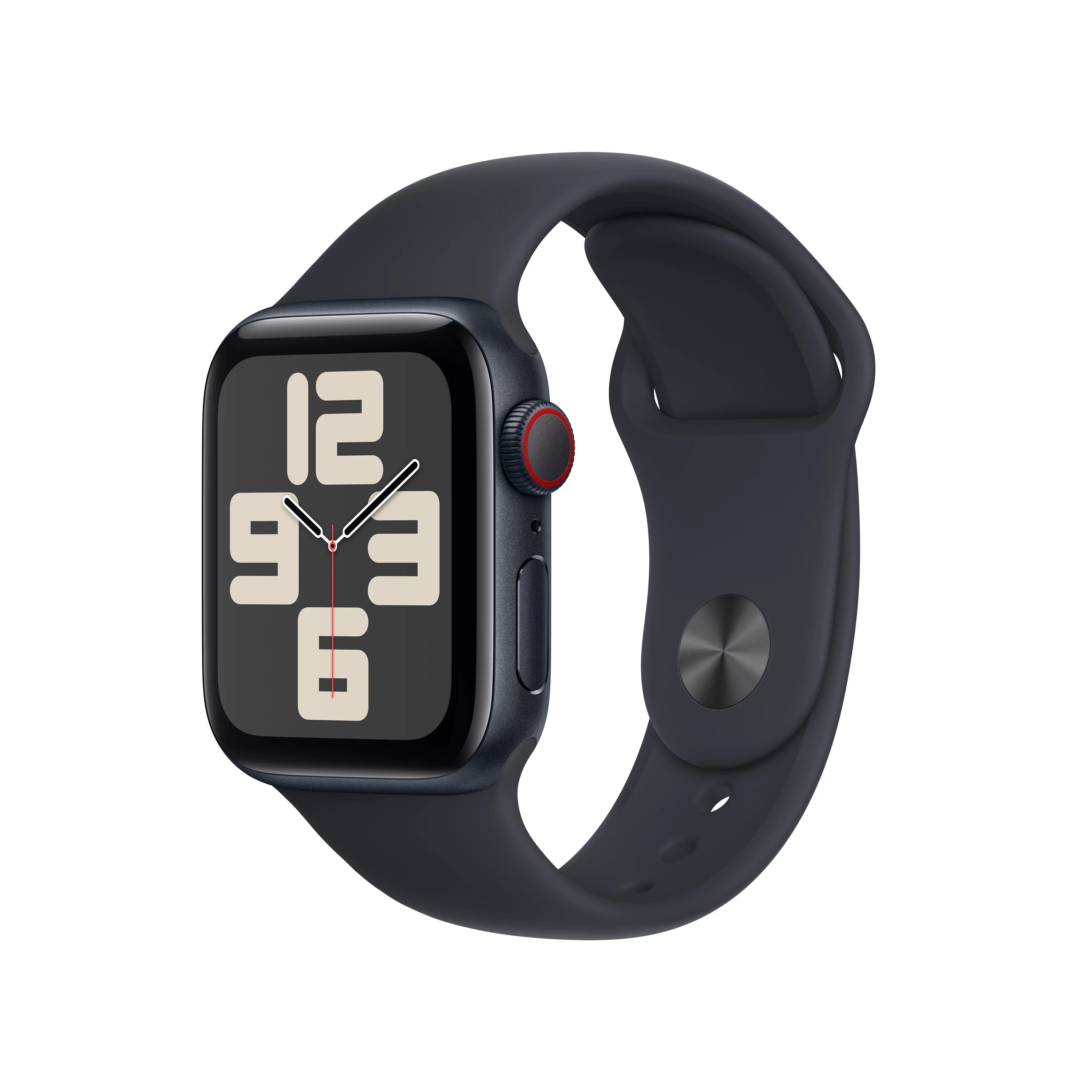 Apple Watch SE (2023) GPS + Cellular 40mm Midnight Aluminum Case with Midnight Sport Band - S/M | Walmart (US)