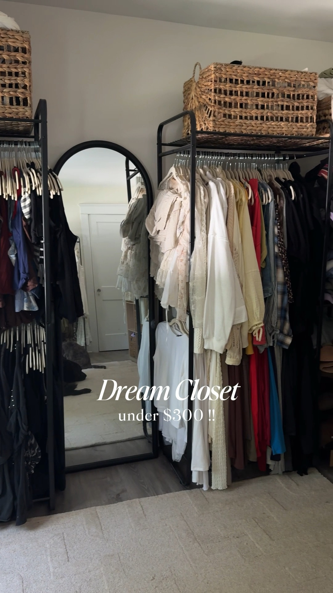 DREAM CLOSET BUILD
under $300!!!

Closet inspo, closet design, easy closet setup, closet organization, clothes organization, closet on a budget, home design, beauty room, makeup room, target, Amazon. 

#LTKFindsUnder100 #LTKSummerEdit #LTKHome