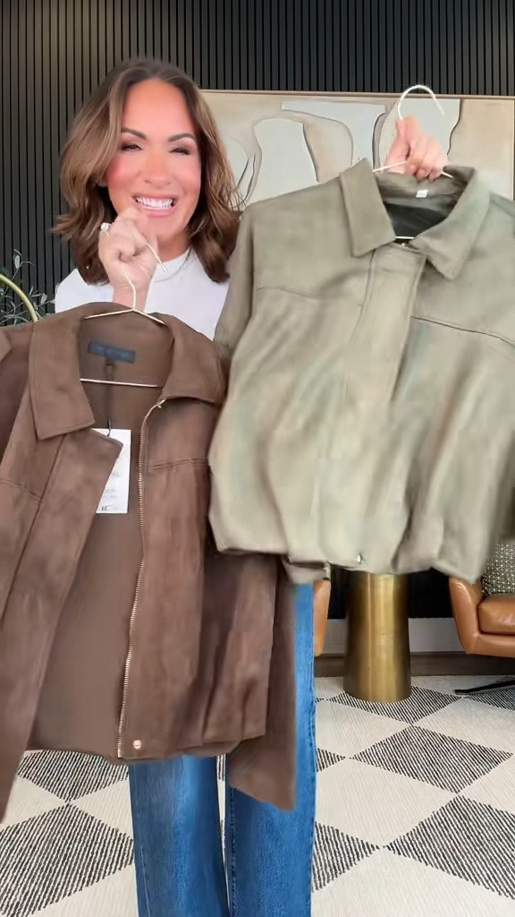 Same vibe, two price tags 🖤 Zara’s suede bomber = $99 … Amazon’s suede bomber = $40 👀

Both are actually polyester (shocker lol) but one keeps a little extra cash in your cart 👏 

I’m wearing a small in both — which one are you grabbing, save or splurge?

5’2” • 130 lbs • 34DD • 25” waist

#FallStyle #AmazonFinds #ZaraStyle #PetiteStyle #OOTD  affliate

#LTKStyleTip #LTKPetite #LTKOver40