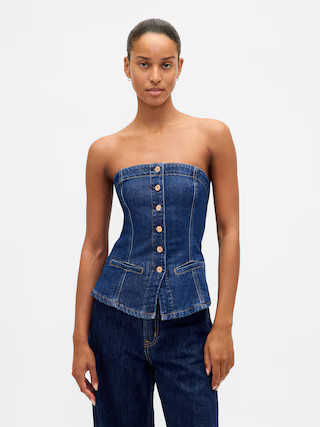 Denim Strapless Vest | Gap (US)