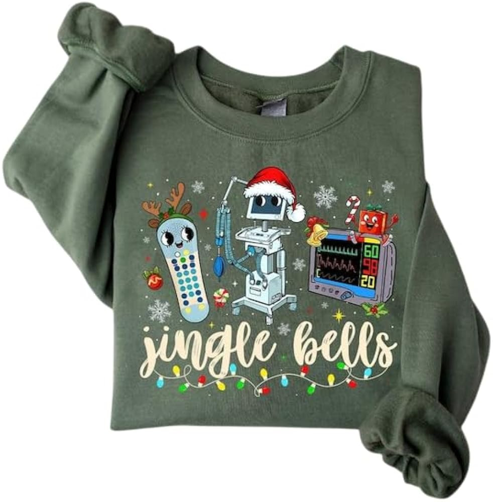 Jingle Bells Nurse Sweatshirt – Funny Medical Christmas Crewneck for Healthcare Workers – Hol... | Amazon (US)