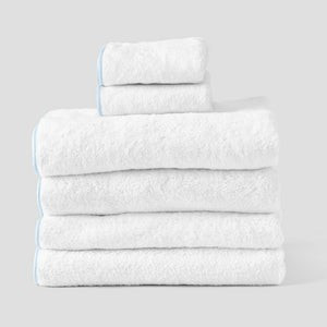Piped Edge Hand Towels (pair) | Weezie Towels