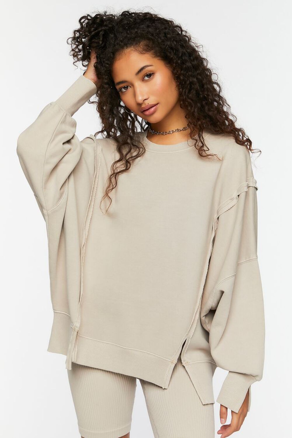 Reverse Step-Hem Pullover | Forever 21 (US)