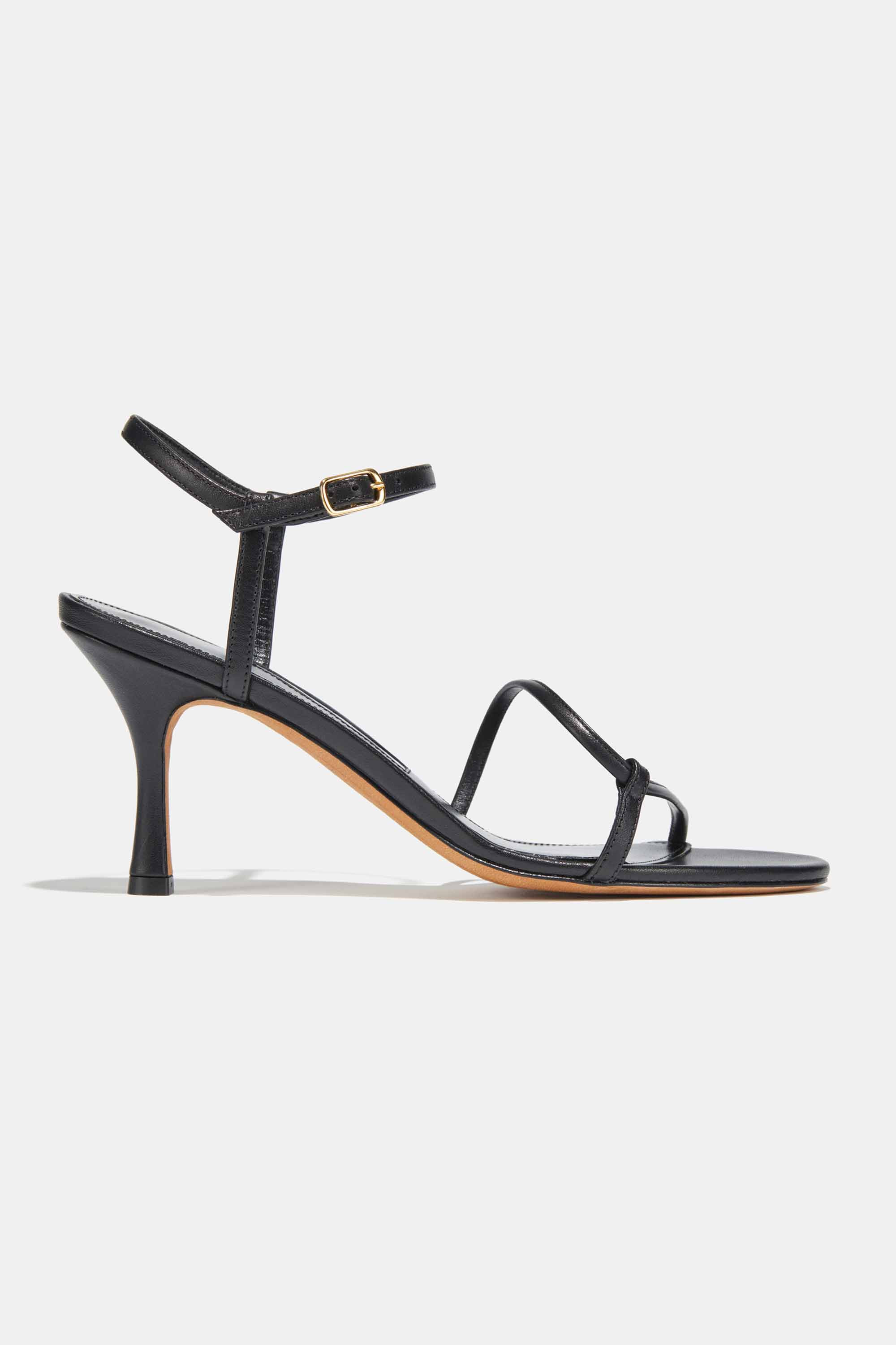 Loop Heel in Black Nappa | Emme Parsons
