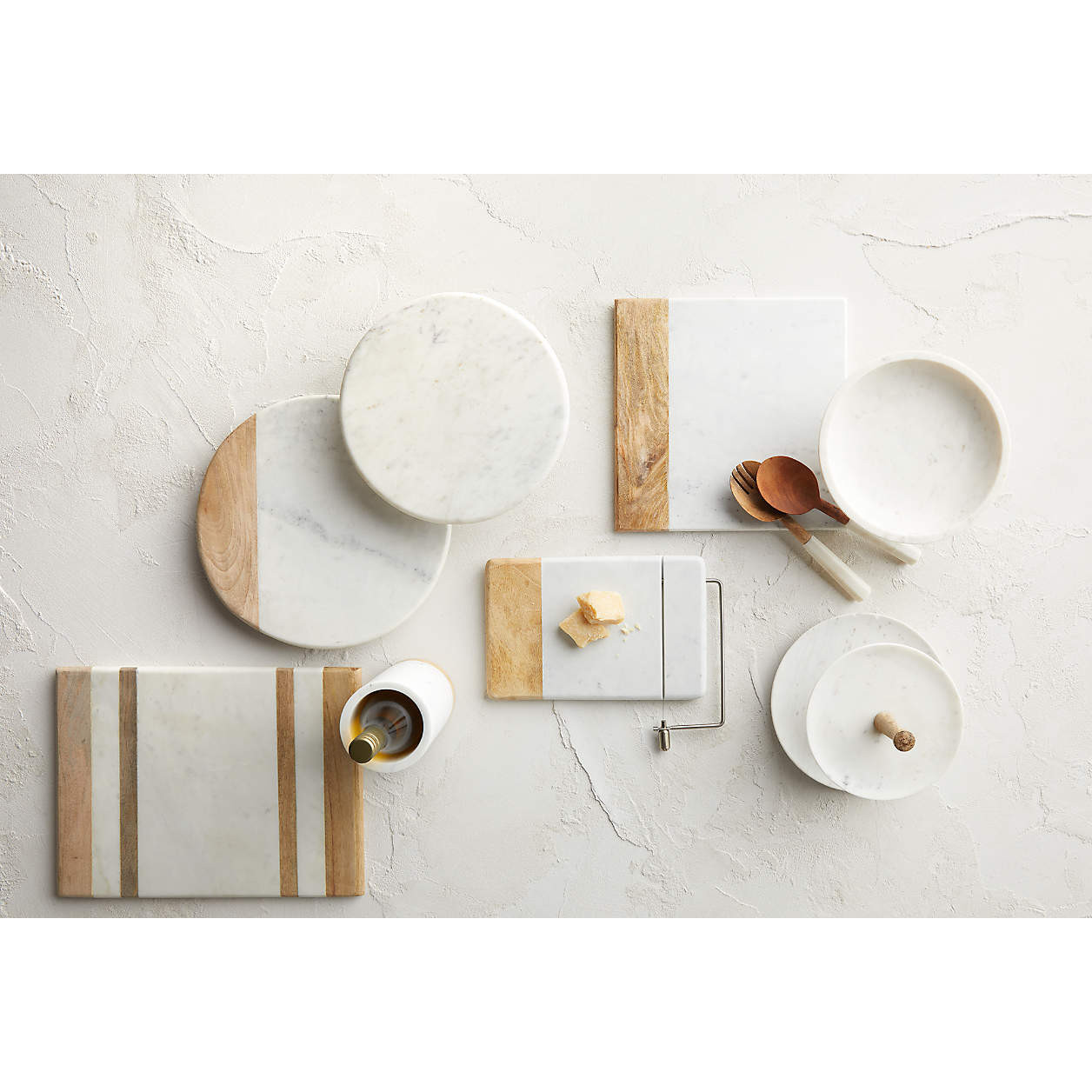 Wood and Marble Inlay Serving Board + Reviews | Crate & Barrel | Crate & Barrel
