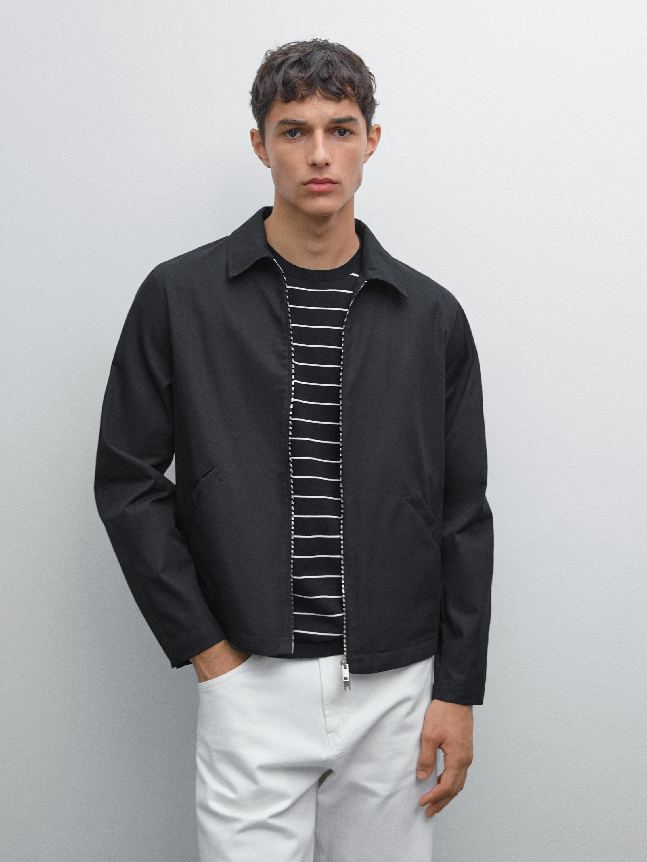 Water-repellent 100% cotton jacket | Massimo Dutti US