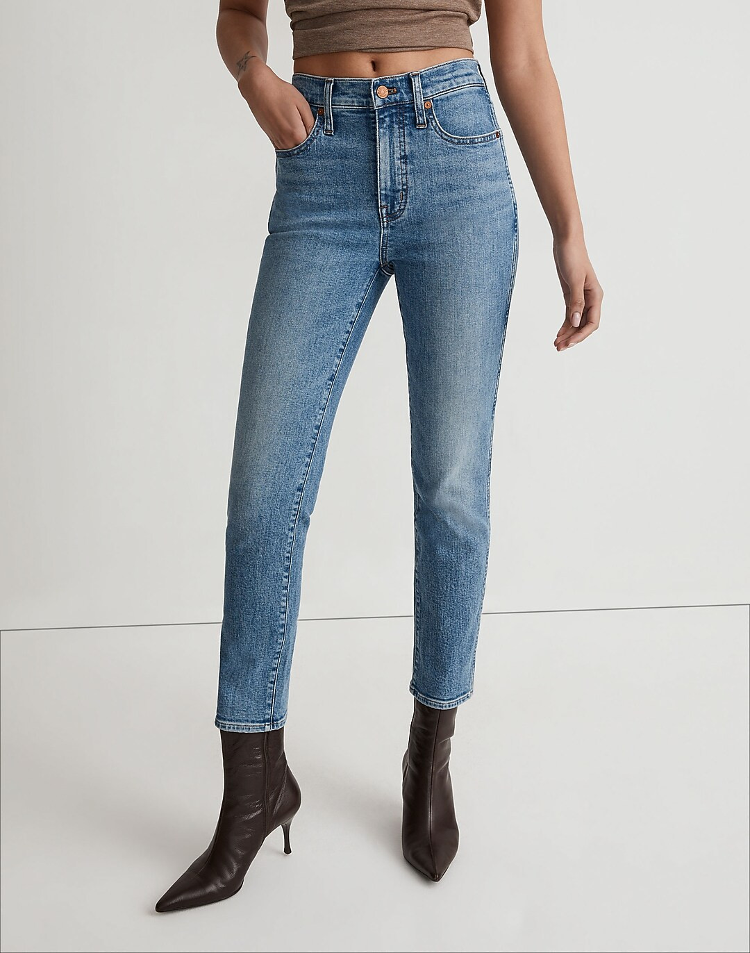 Petite Mid-Rise Stovepipe Jeans in Calliston Wash | Madewell