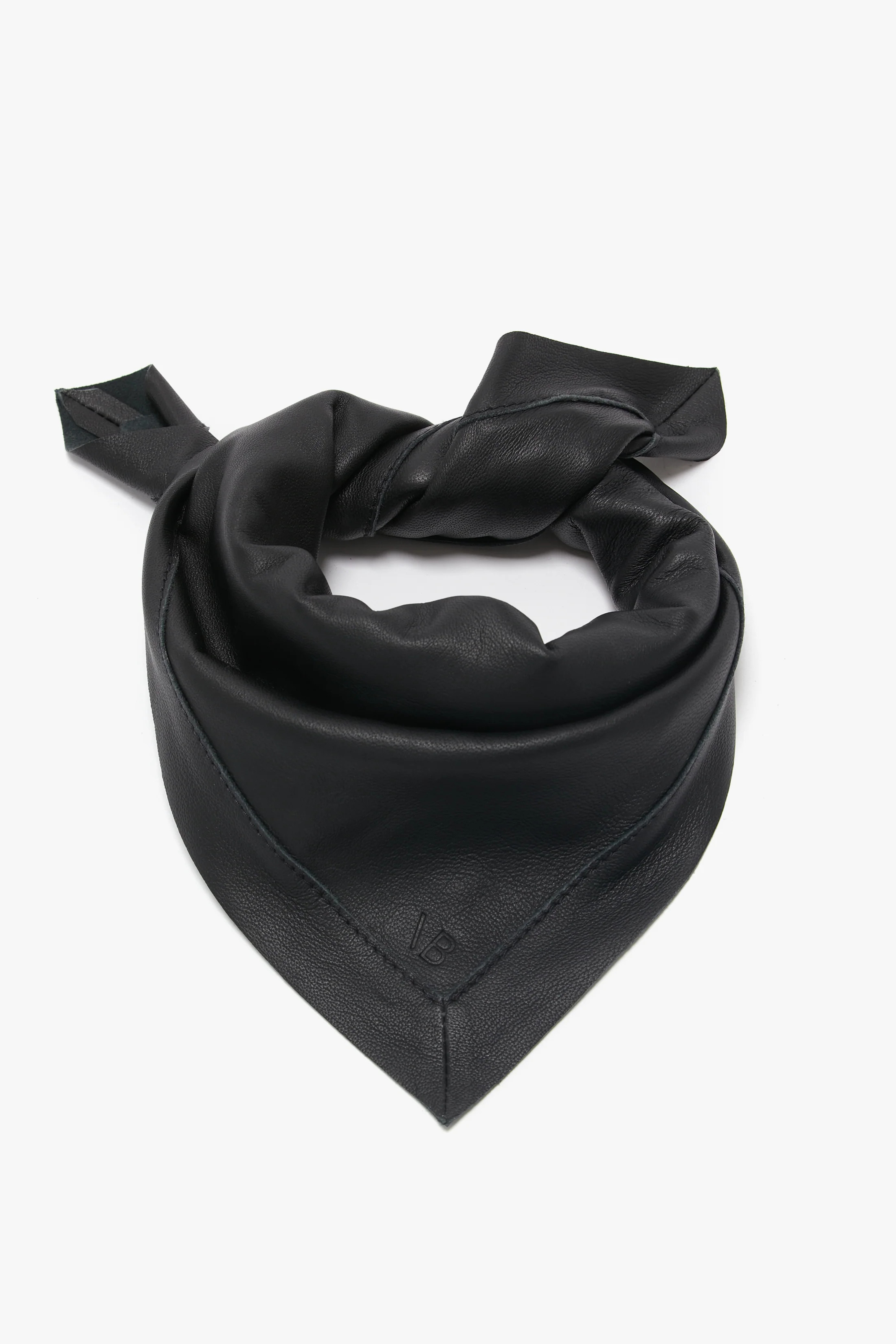 Leather Scarf In Black | Victoria Beckham UK