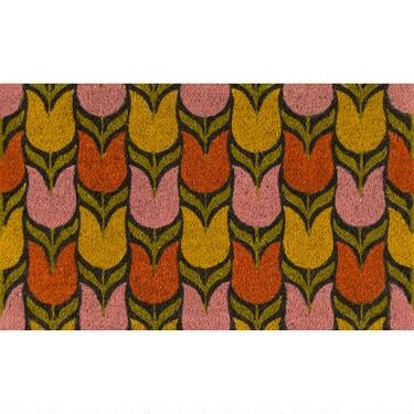 Multicolor Tulips Coir Doormat | World Market