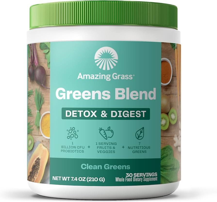 Amazing Grass Greens Superfood Detox & Digest: Greens Powder with Digestive Enzymes & Probiotics,... | Amazon (US)