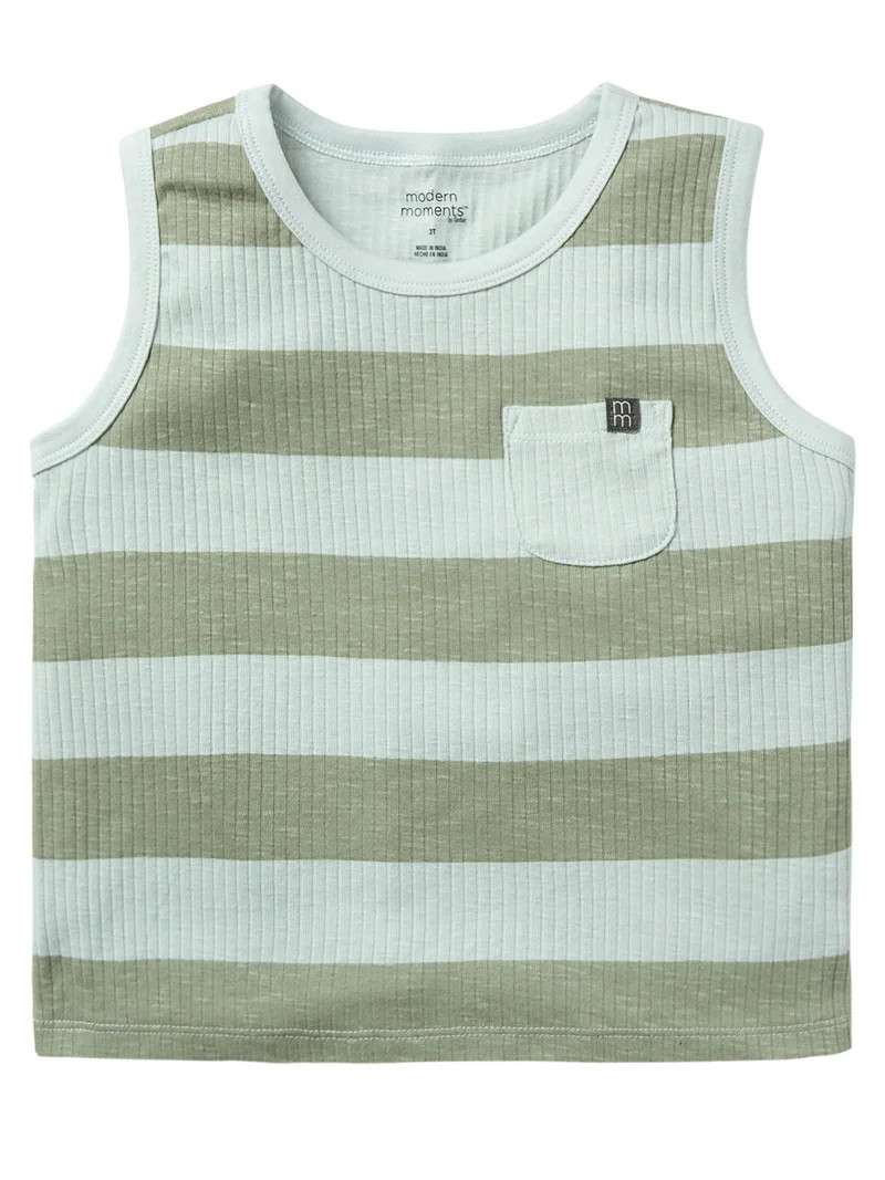 Modern Moments by Gerber Toddler Boy Organic Tank Top With Pockets, Sizes 12M-5T | Walmart (US)