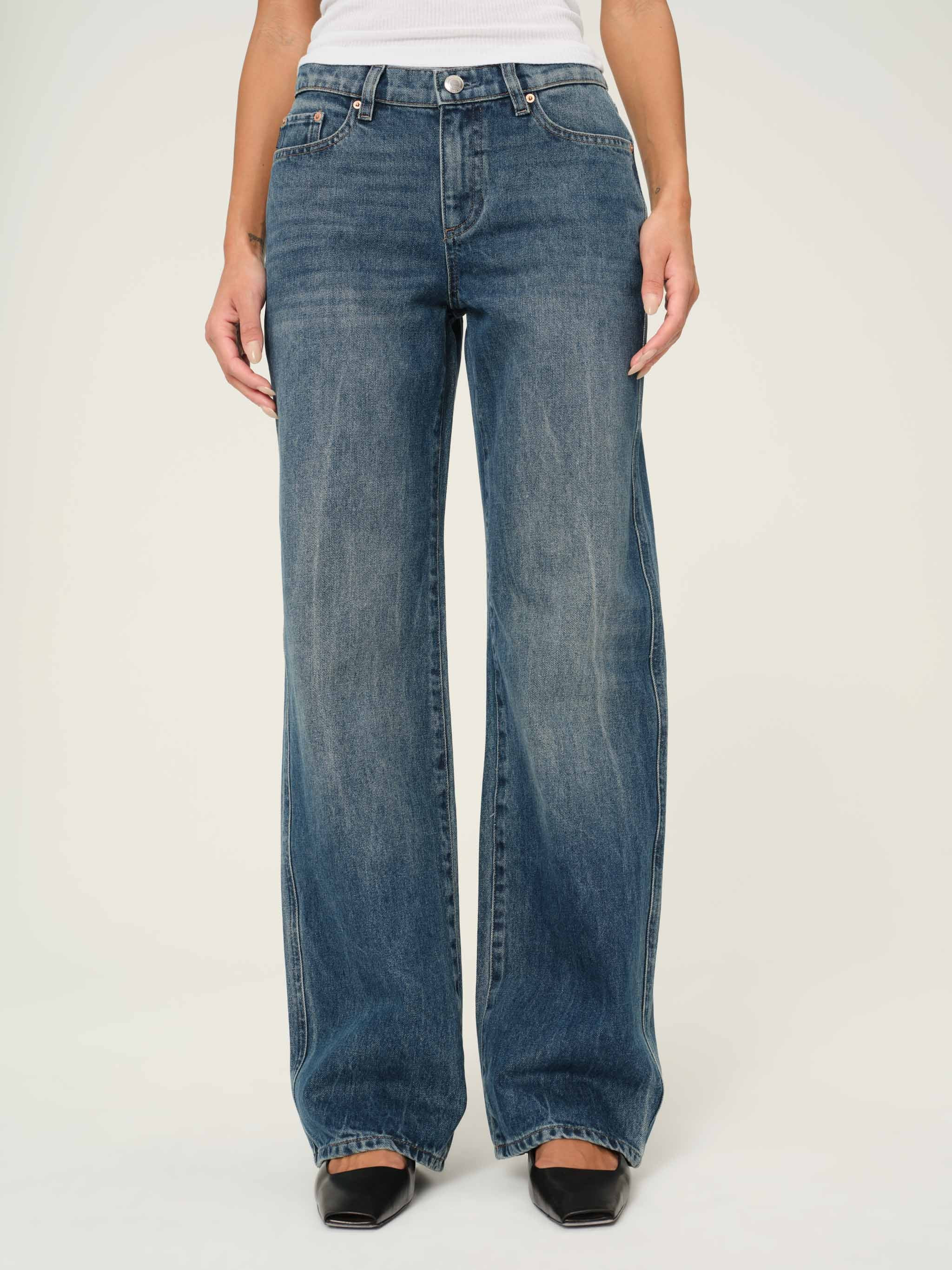 Drue Straight Low Rise 32" Jeans | Seagate | DL 1961 Women