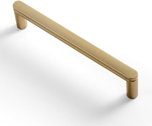 Goo-Ki 6 Pack 5 Inch Champagne Bronze Cabinet Pull Handle – Decorative Grooved Texture & Non-Sl... | Amazon (US)