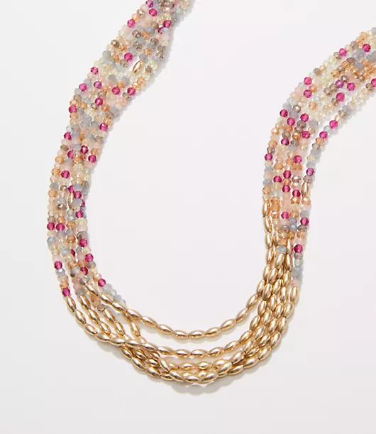 Rondelle Multistrand Necklace | LOFT | LOFT