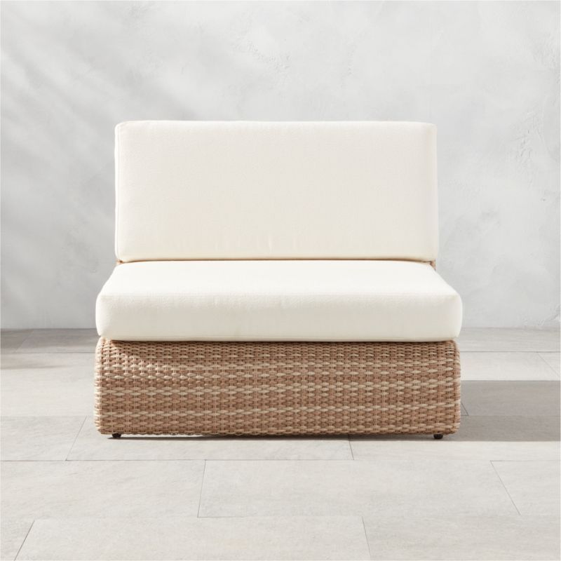 Foss Woven Armless Outdoor Patio Chair | CB2 | CB2