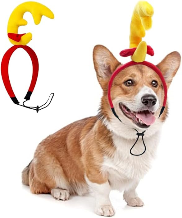 ANIAC Dog Antlers Headband Christmas Dog Outfit for Small Medium Large Dog Reindeer Costumes Pet ... | Amazon (US)
