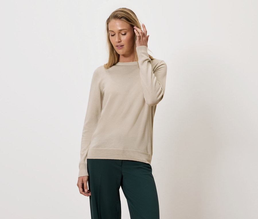 Merino-Feinstrickpullover, creme bei Tchibo kaufen | 211344 | Tchibo (DE)