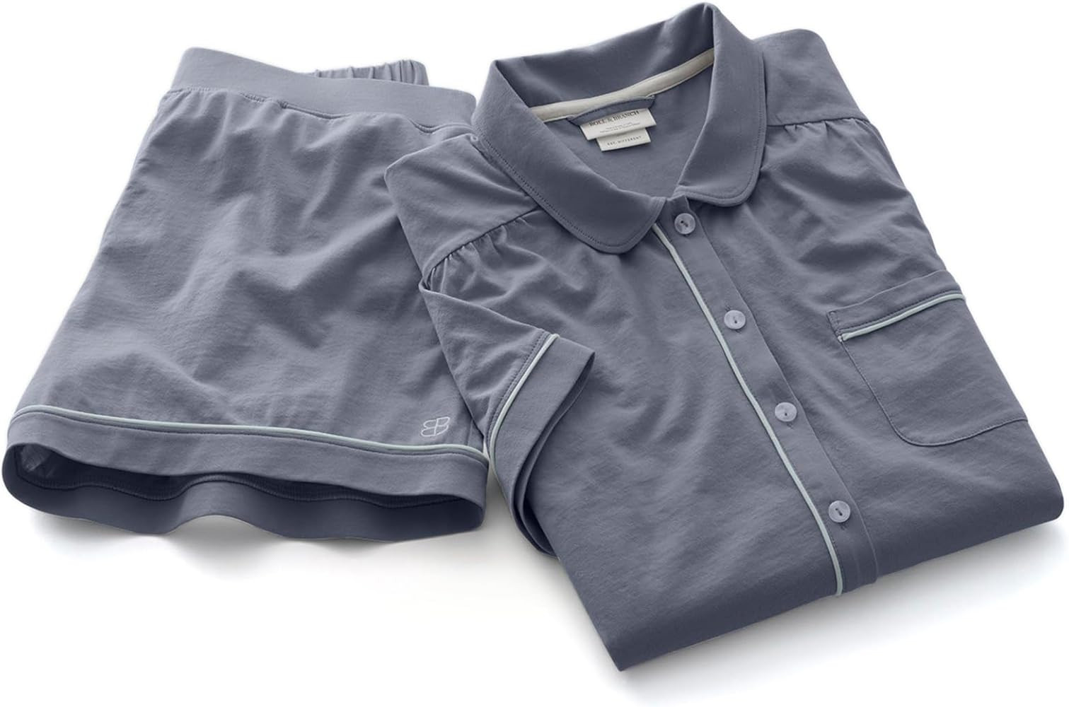 BOLL & BRANCH Women's Soft Knit Short Sleeve & Shorts Pajama Set | Amazon (US)