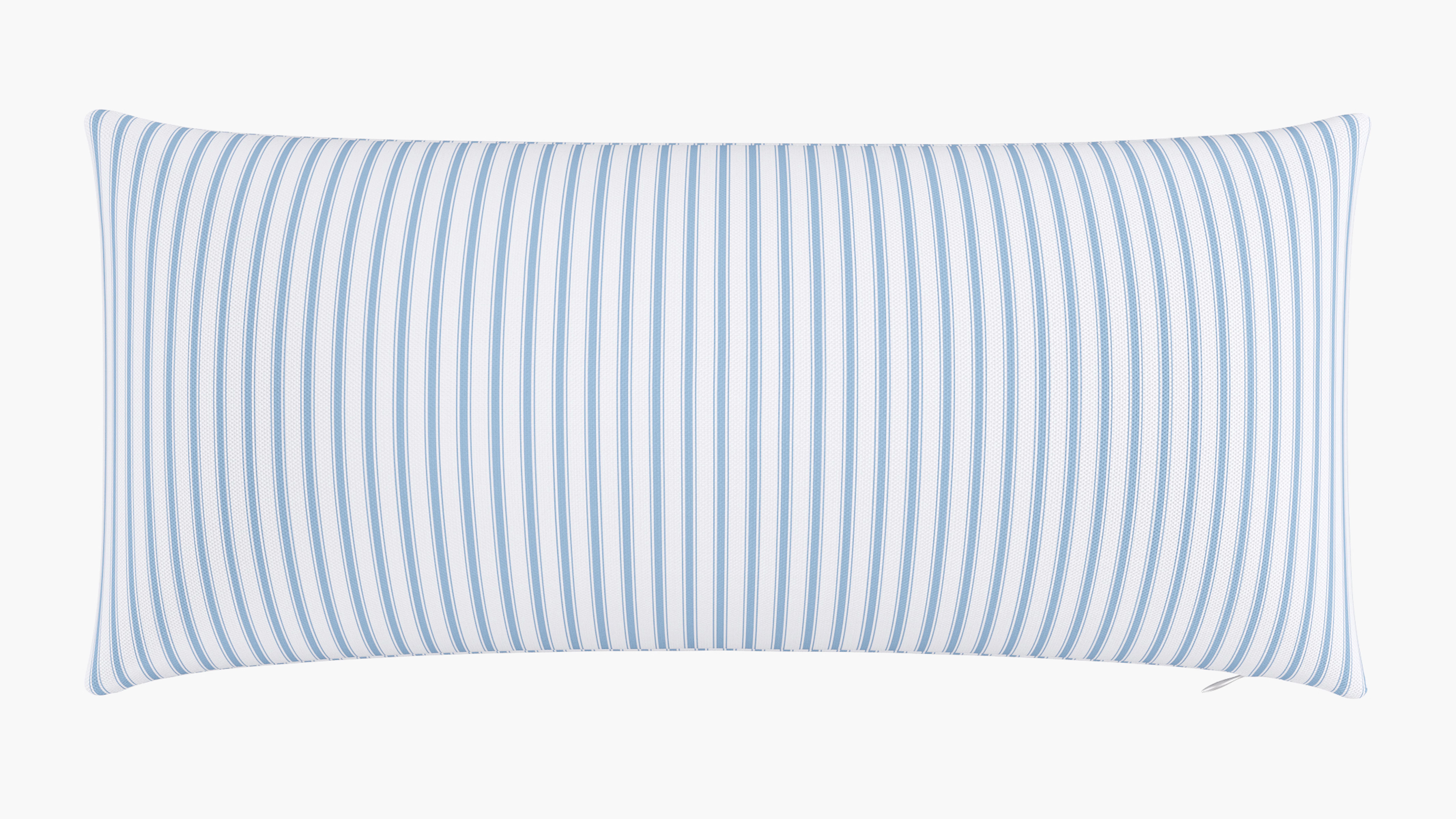 Throw Pillow 14" x 30" | Cornflower Classic Ticking Stripe | The Inside