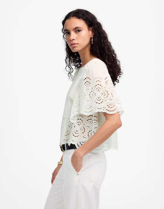 Flutter-Sleeve Top | Madewell
