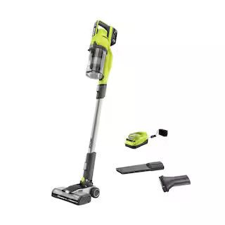 RYOBI ONE+ 18V Cordless Stick Vacuum Cleaner Kit with 4.0 Ah Battery and Charger PCL720K - The Ho... | The Home Depot