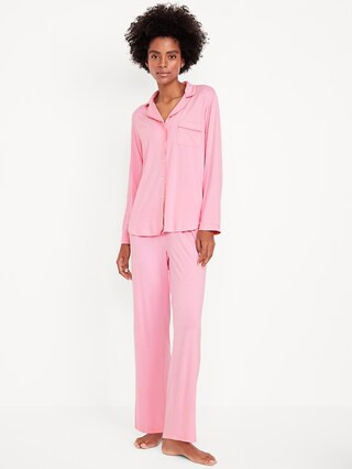 Knit Jersey Pajama Pant Set | Old Navy (US)