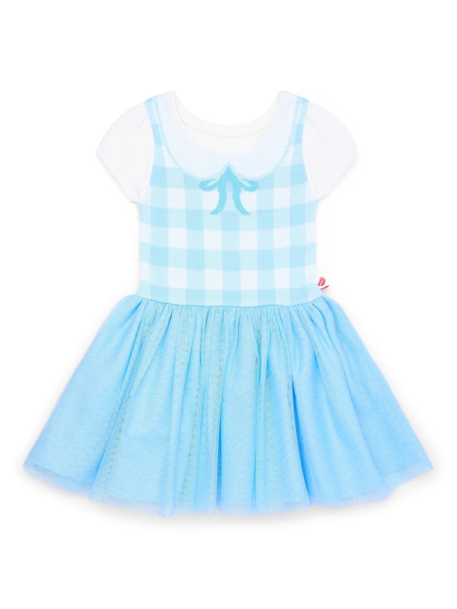 The Wizard of Oz Toddler Girl Dorothy Cosplay Sweater Dress, Sizes 12M-5T | Walmart (US)