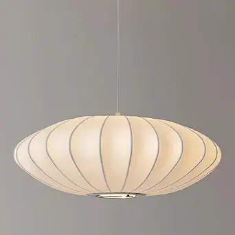 19.7 Inch Silk Light Fixture Pendant, Modern Light Fixture Chandelier White Lantern Hanging Light... | Amazon (US)