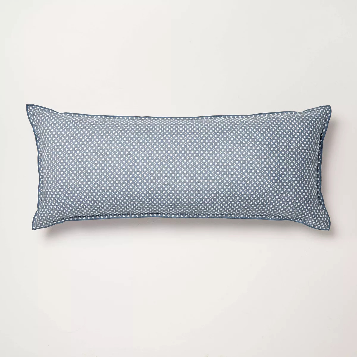 14"x36" Block Pattern Oblong Throw Pillow Blue - Hearth & Hand™ with Magnolia | Target