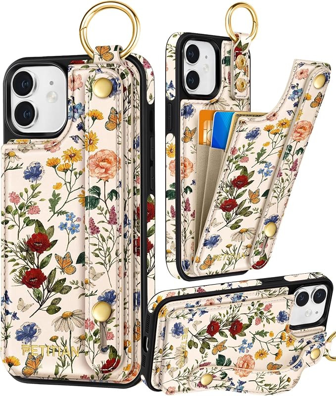 Petitian for iPhone 11 Case with Wallet - Women Girls Cute Girly Aesthetic Unique Design Leather ... | Amazon (US)