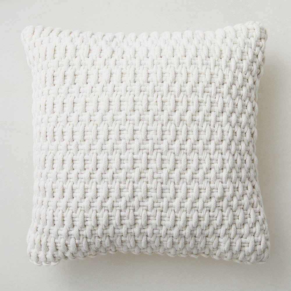 Basketweave Indoor/Outdoor Pillow | West Elm (US)