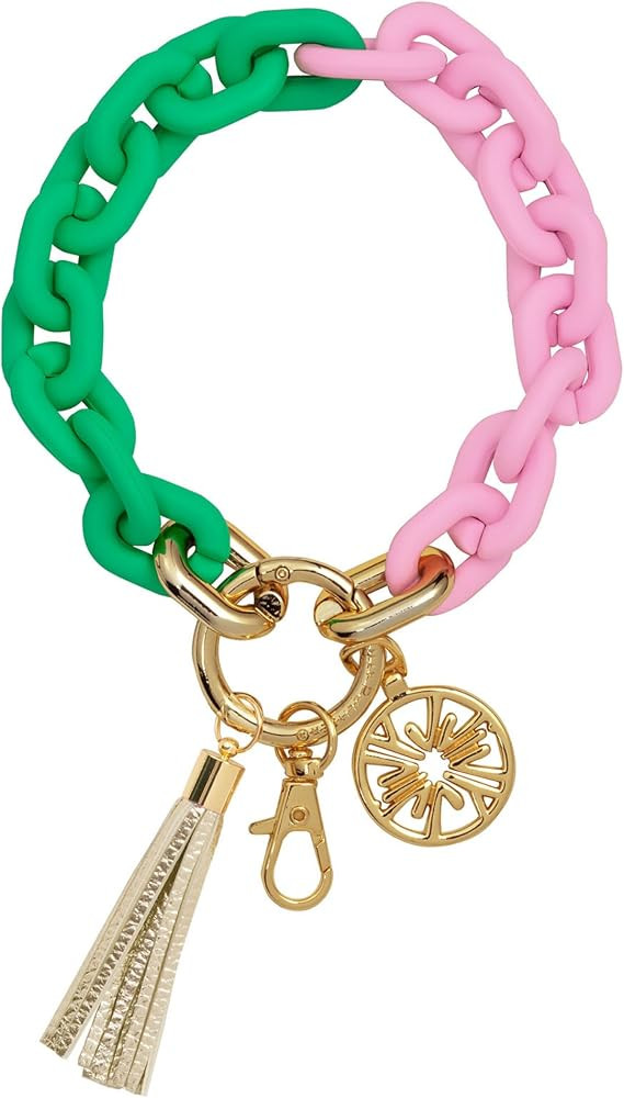 Lilly Pulitzer Chain Link Keychain Bracelet, Keychain Wristlet with Tassel, Cute Key Ring Bracele... | Amazon (US)