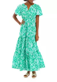 Women's Flutter Sleeve Printed Midi Dress | Belk