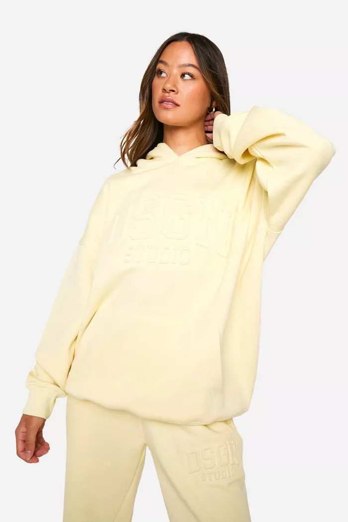 Tall Embossed Hoody And Cuffed Jogger Tracksuit | Boohoo.com (UK & IE)