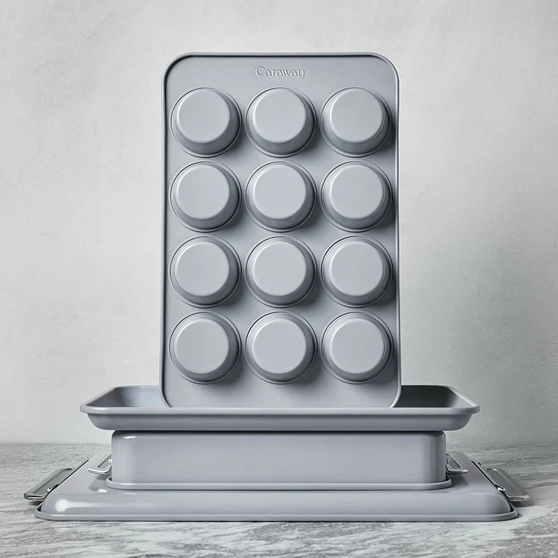 5 Piece Bakeware Set In Gray | Non-Stick, Non-Toxic, Easy To Clean, Scratch Resistant Ceramic Bakeware | Oven Safe & Durable | Caraway | Caraway