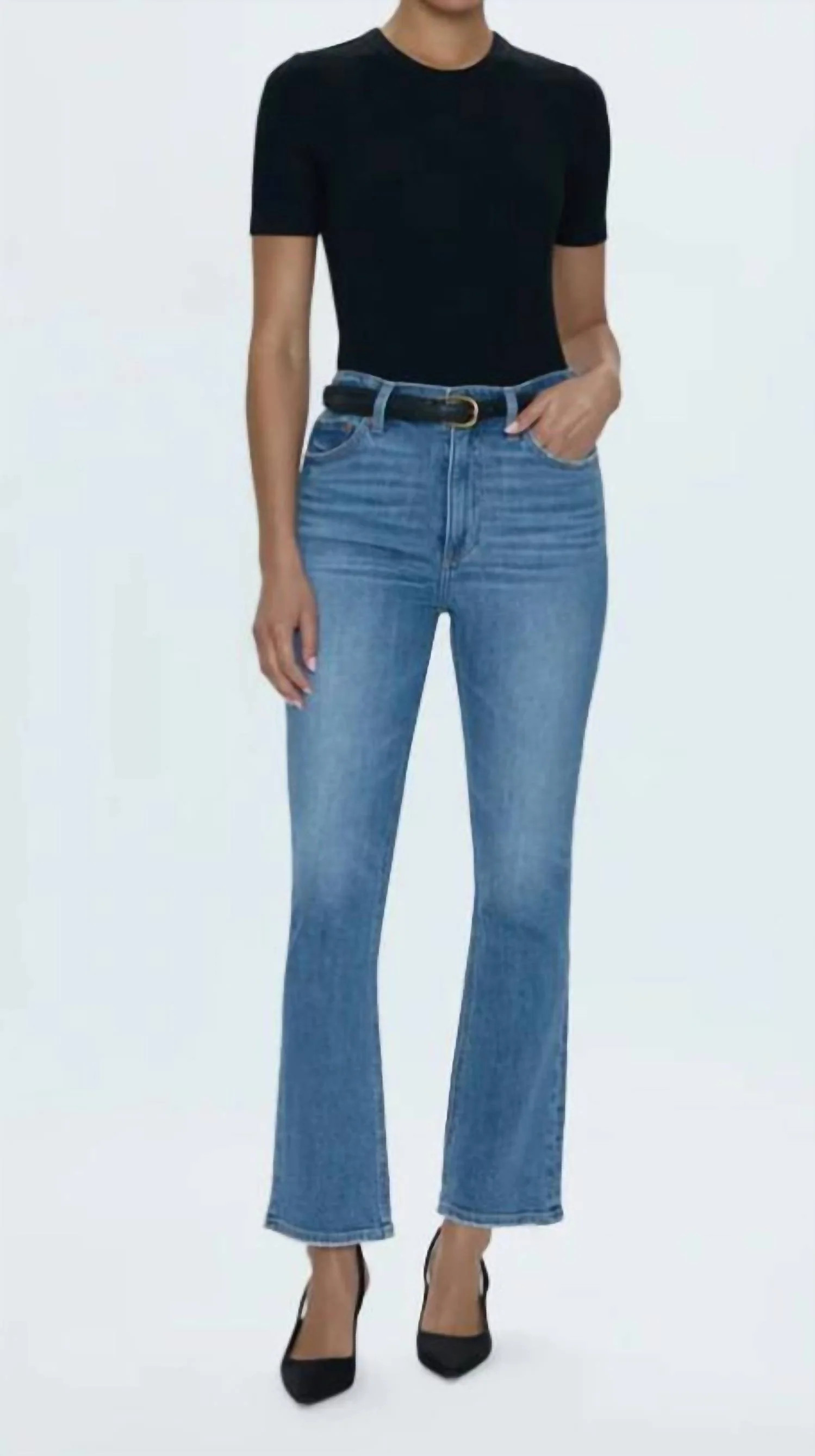 Krista High Rise Slim Boot Jeans In Vibrant | Shop Simon