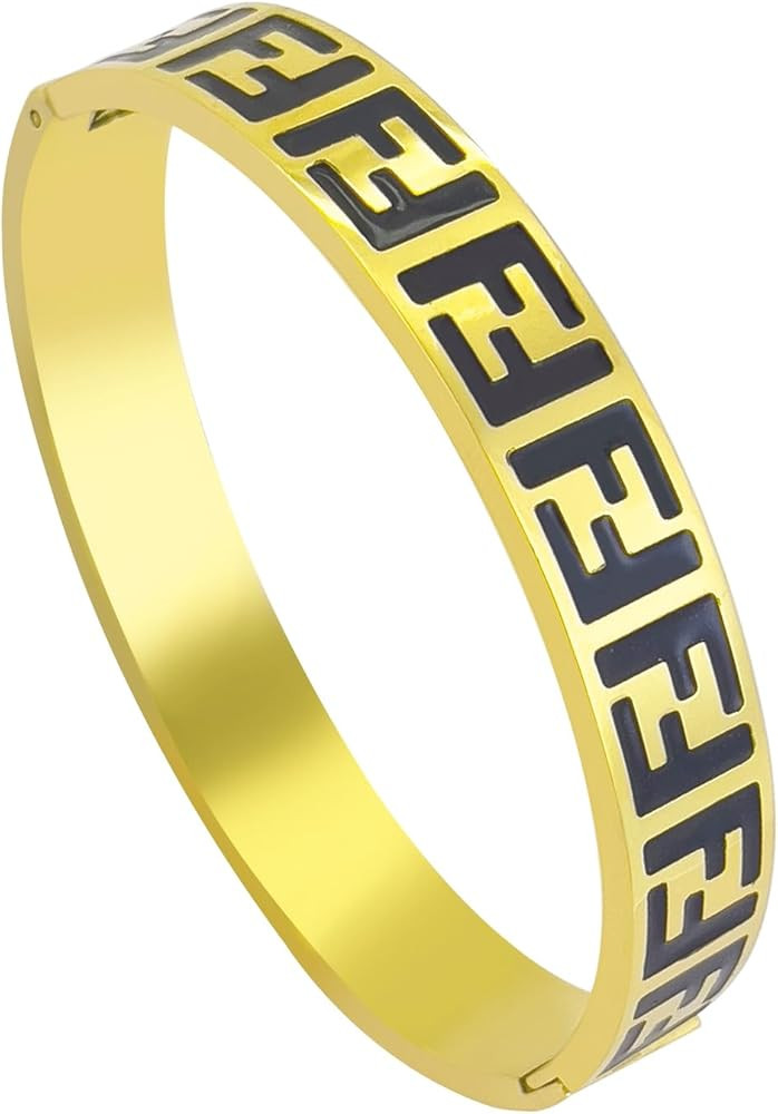 Women's 18K Gold Bracelet Classic Fashion Buckle Designer Luxury Low Allergy, Birthday and Holida... | Amazon (US)