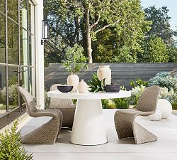 Pomona Concrete Round Outdoor Dining Table (36"-51") | Pottery Barn (US)