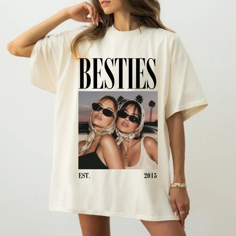 Custom Besties Vintage Photo Shirt, Custom Shirt With Picture, Best Friend Shirt, BFF Outfit, BFF... | Etsy (Global)