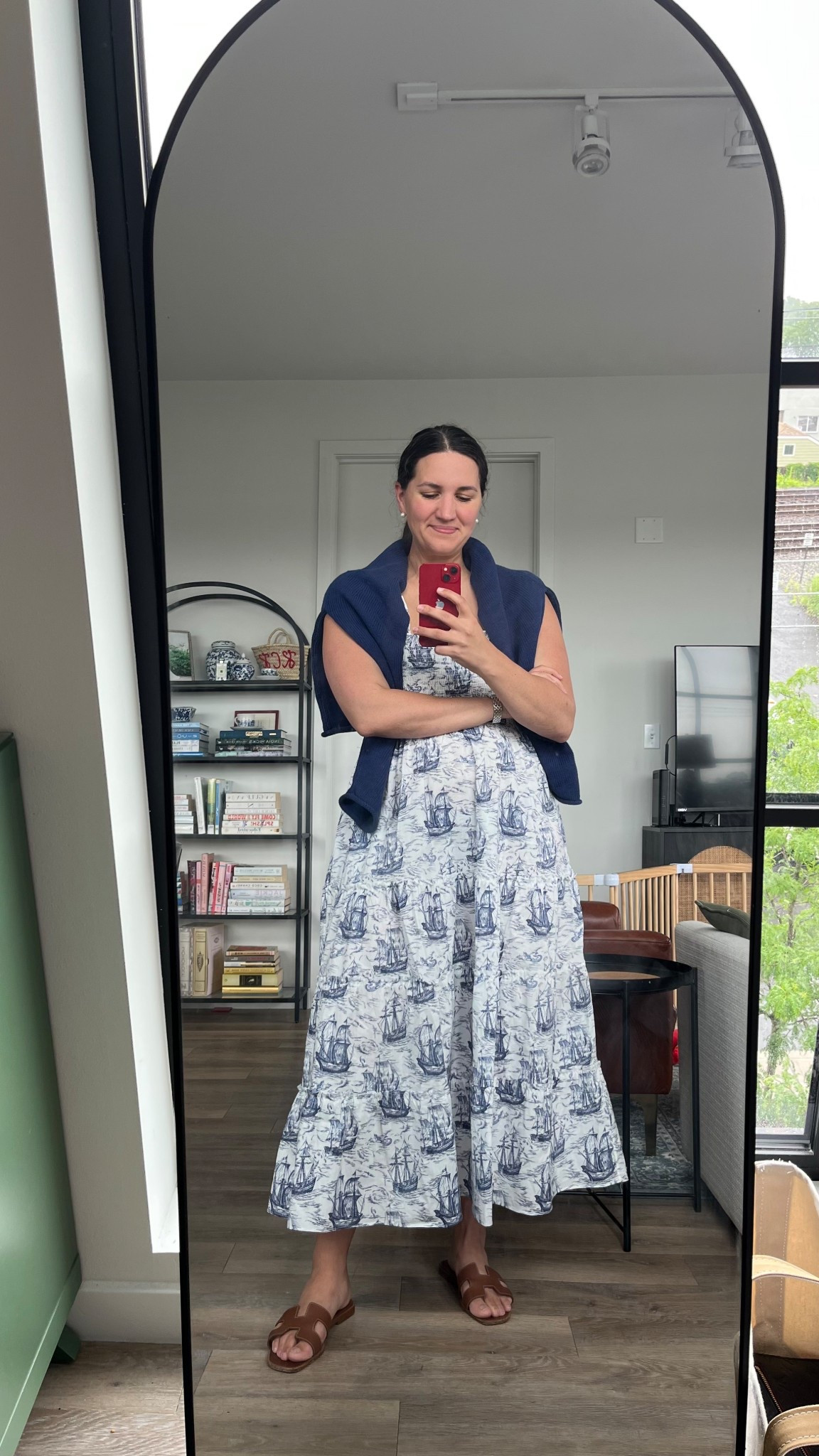 What I wore today as a 33-year old who works from home and loves classic style. 🤍

• Hill House Home Ellie Nap Dress in Mariner’s Toile (Size Large)
• Navy Rollneck Sweater from J. Crew (Size Large)
• Hermes Oran Sandals

#LTKSeasonal #LTKSummerEdit #LTKMidsize