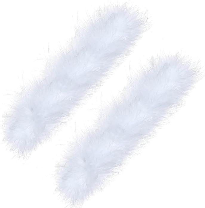 2Pcs Feather Wristbands, 9.65inch Soft Feather Wrist Slap Bracelet Cuffs, Feather Snap Ring, Feat... | Amazon (US)