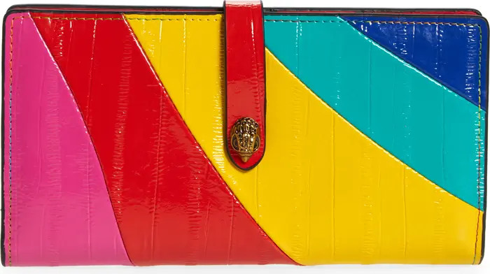 Kurt Geiger London Rainbow Stripe Soft Leather Wallet | Nordstrom | Nordstrom
