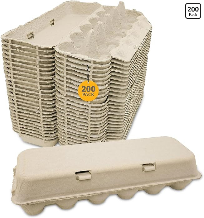 Stromberg's Large Blank Flat Top Chicken Egg Cartons, Perfect for Personalization, Eco-Friendly a... | Amazon (US)