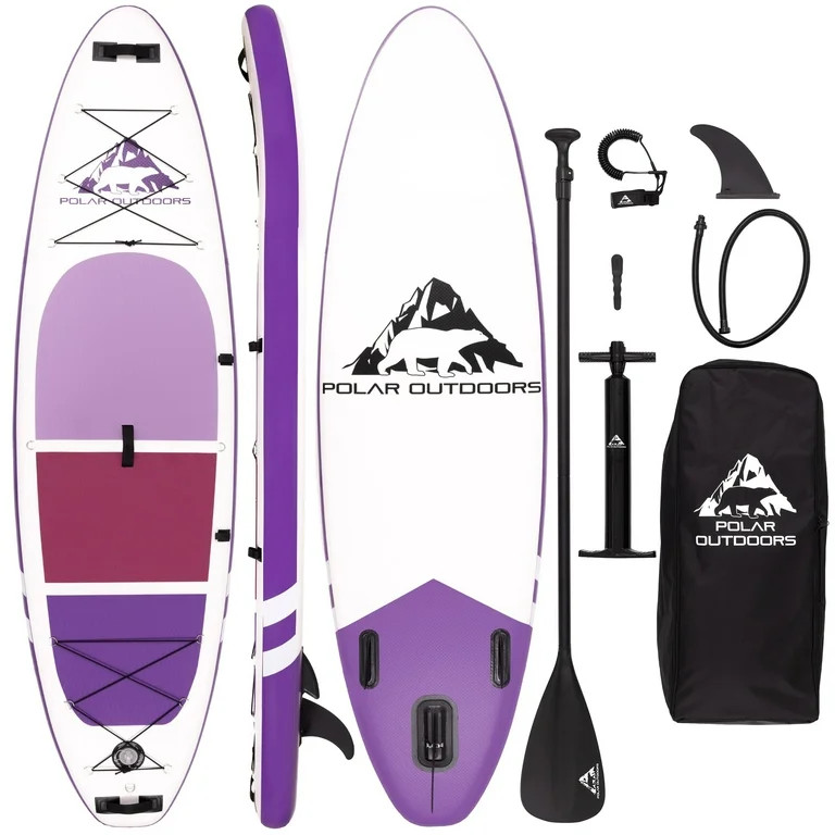 Roc Inflatable Stand Up Paddle Board with Premium sup Accessories & Backpack, Non-Slip Deck, Wate... | Walmart (US)
