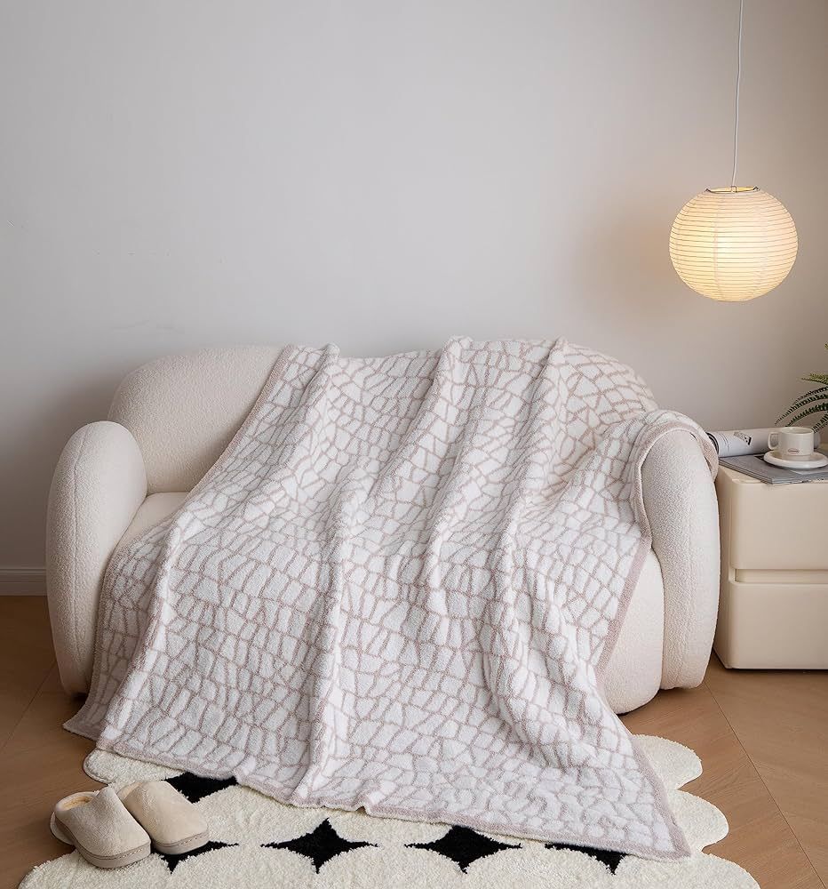 Ultra Soft Cozy Crocodile Pattern Buffalo Checkerboard Fluffy Microfiber Knitted Throw Blanket Li... | Amazon (US)