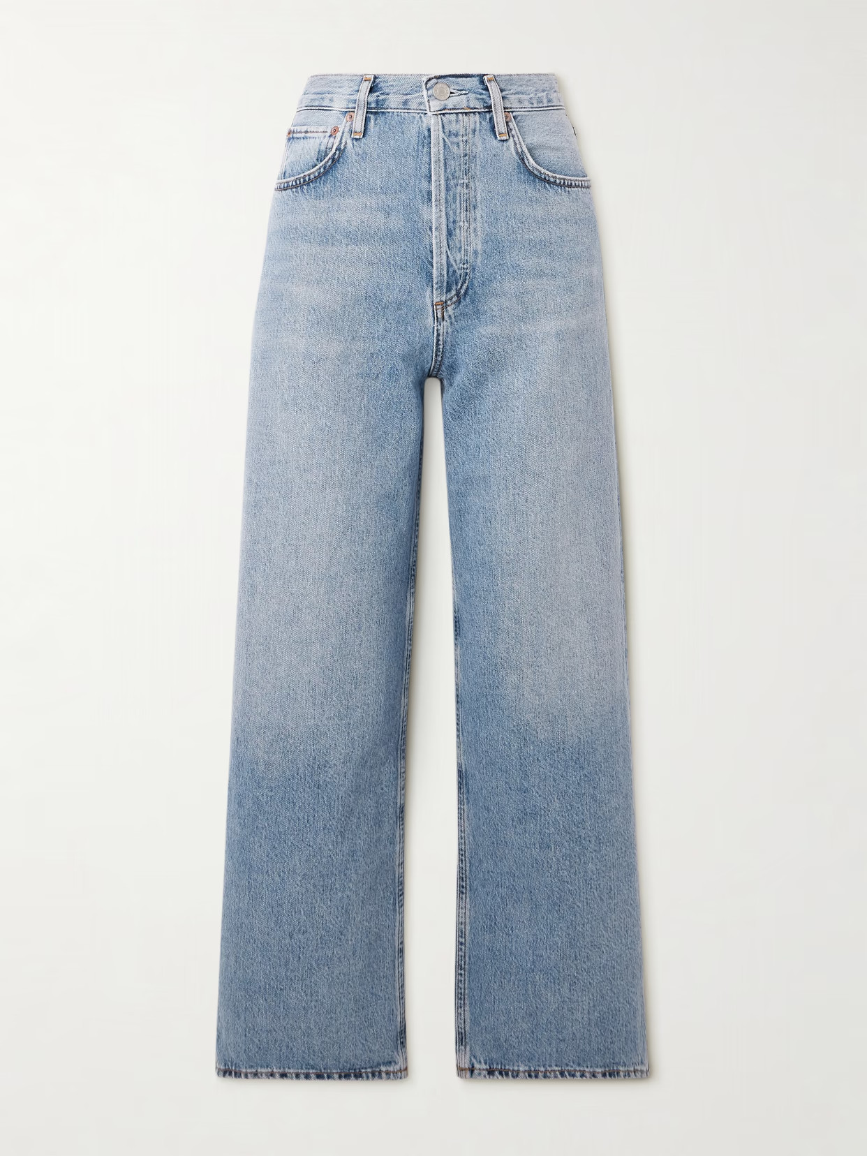 AGOLDE - Ren High-rise Wide-leg Jeans - Blue | NET-A-PORTER (US)